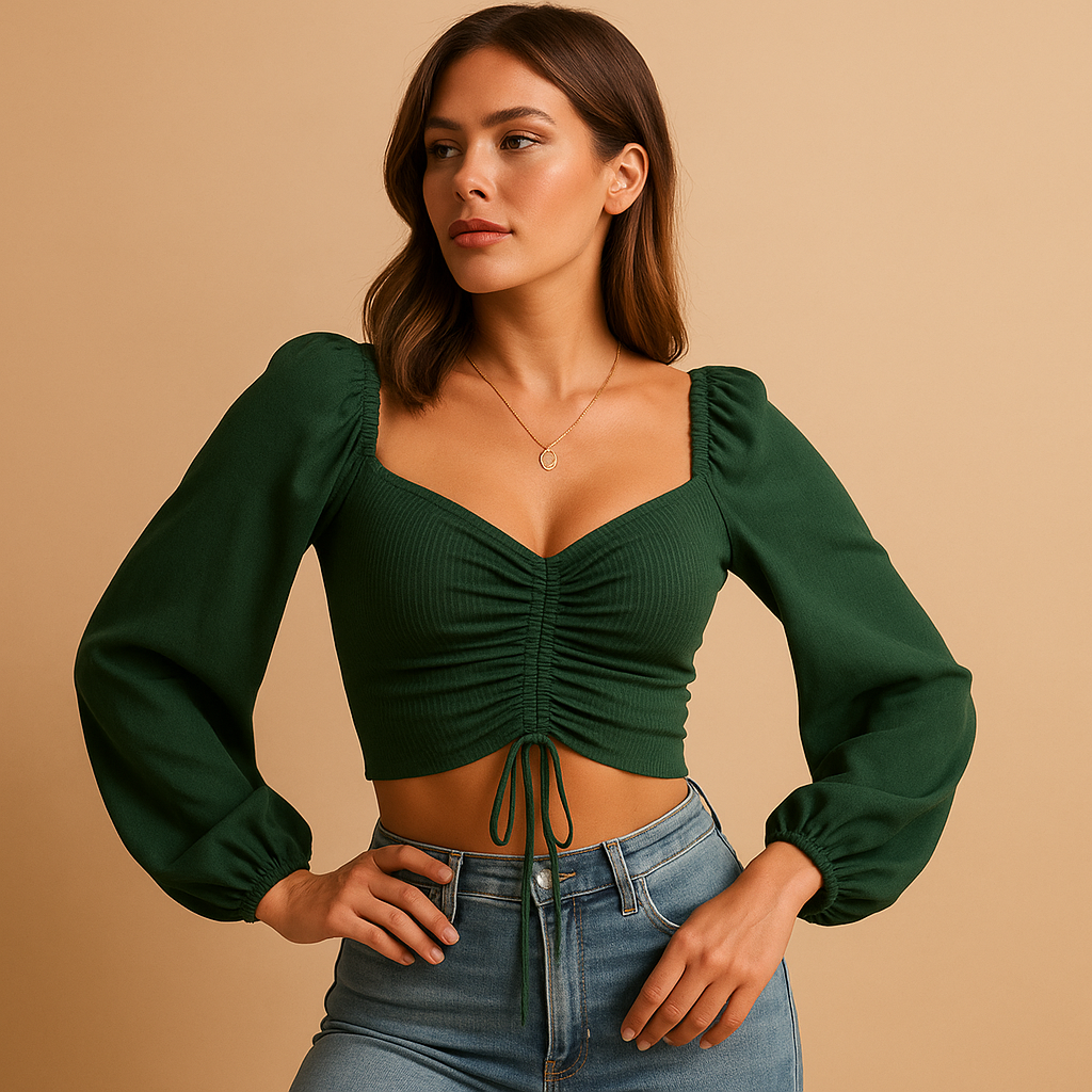Sweetheart neckline blouse for women | Isla