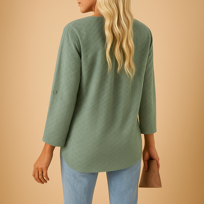 V-neck regular fit blouse for women | Clara