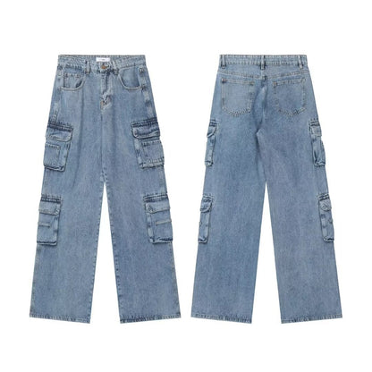 Women's Baggy Jeans – Straight Leg Cargo Denim
