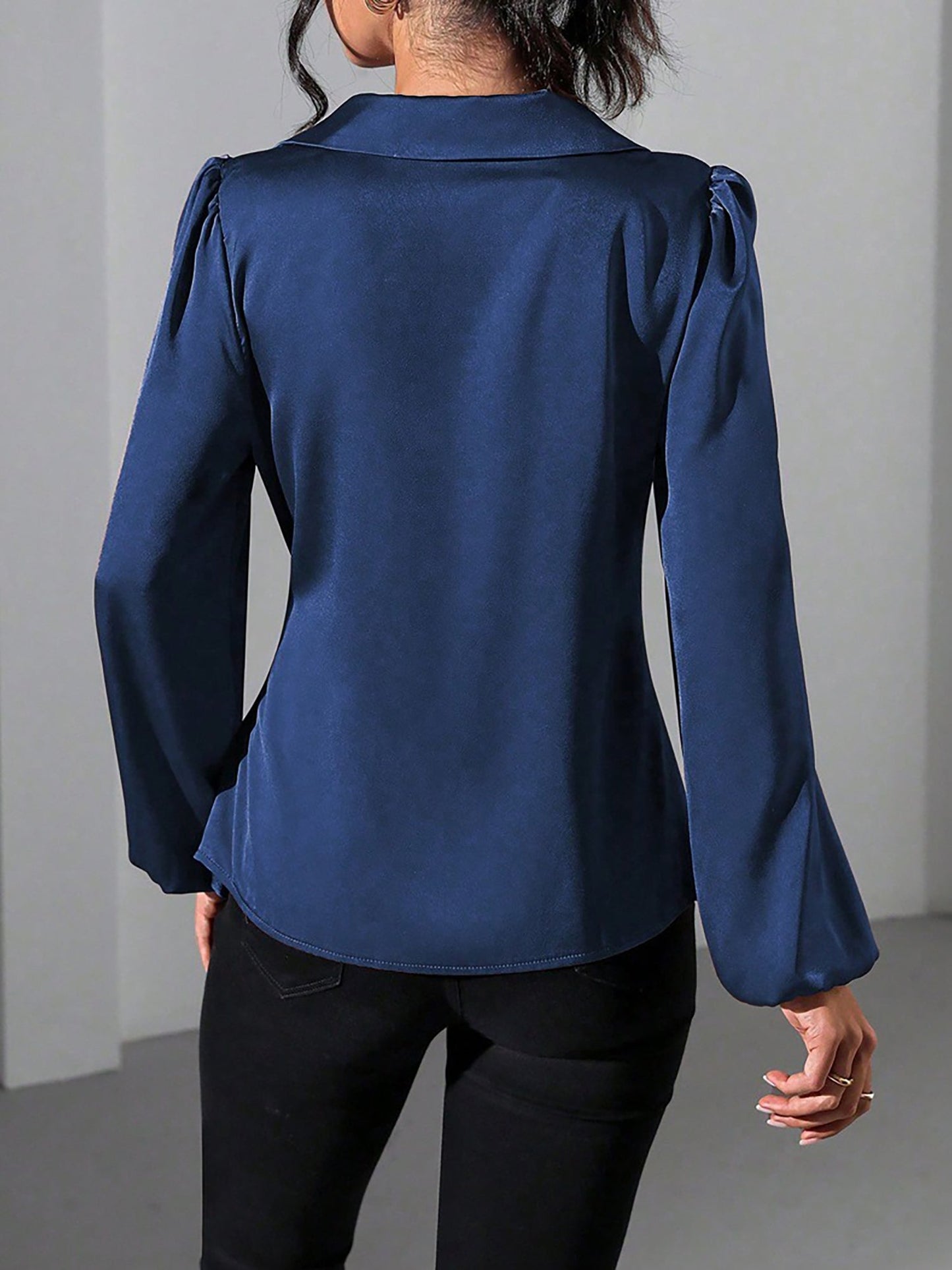 Women's Blouse – Satin Wrap Tie Top