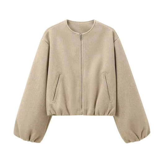 Women's Bomber Jacket – Oversized Relaxed Fit