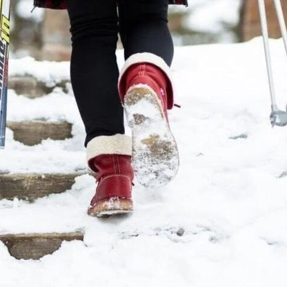 Women's Boots – Fur-Lined Winter Lace-Up Boots