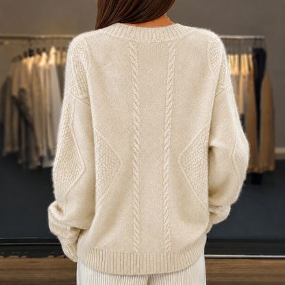 Women's Cardigan – Cable Knit Button-Front Sweater
