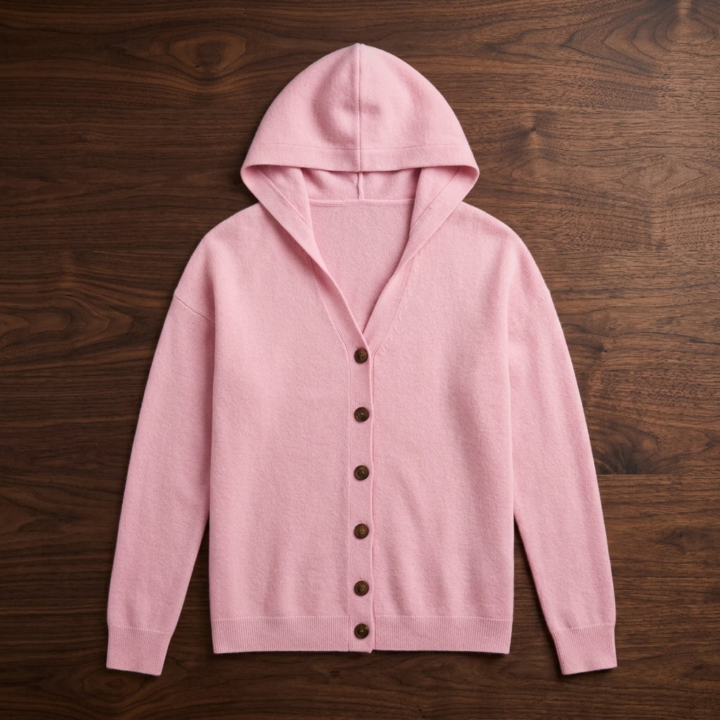 Women's Cardigan Sweater – Hooded Button Front Cardigan