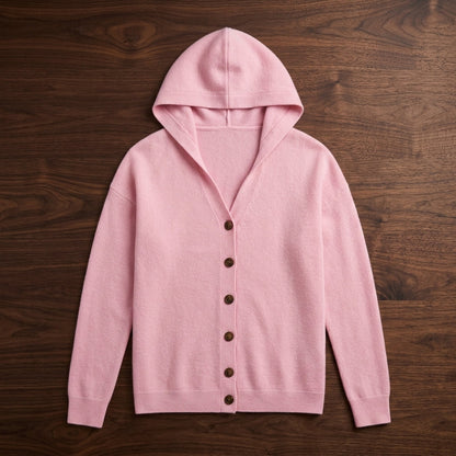 Women's Cardigan Sweater – Hooded Button Front Cardigan