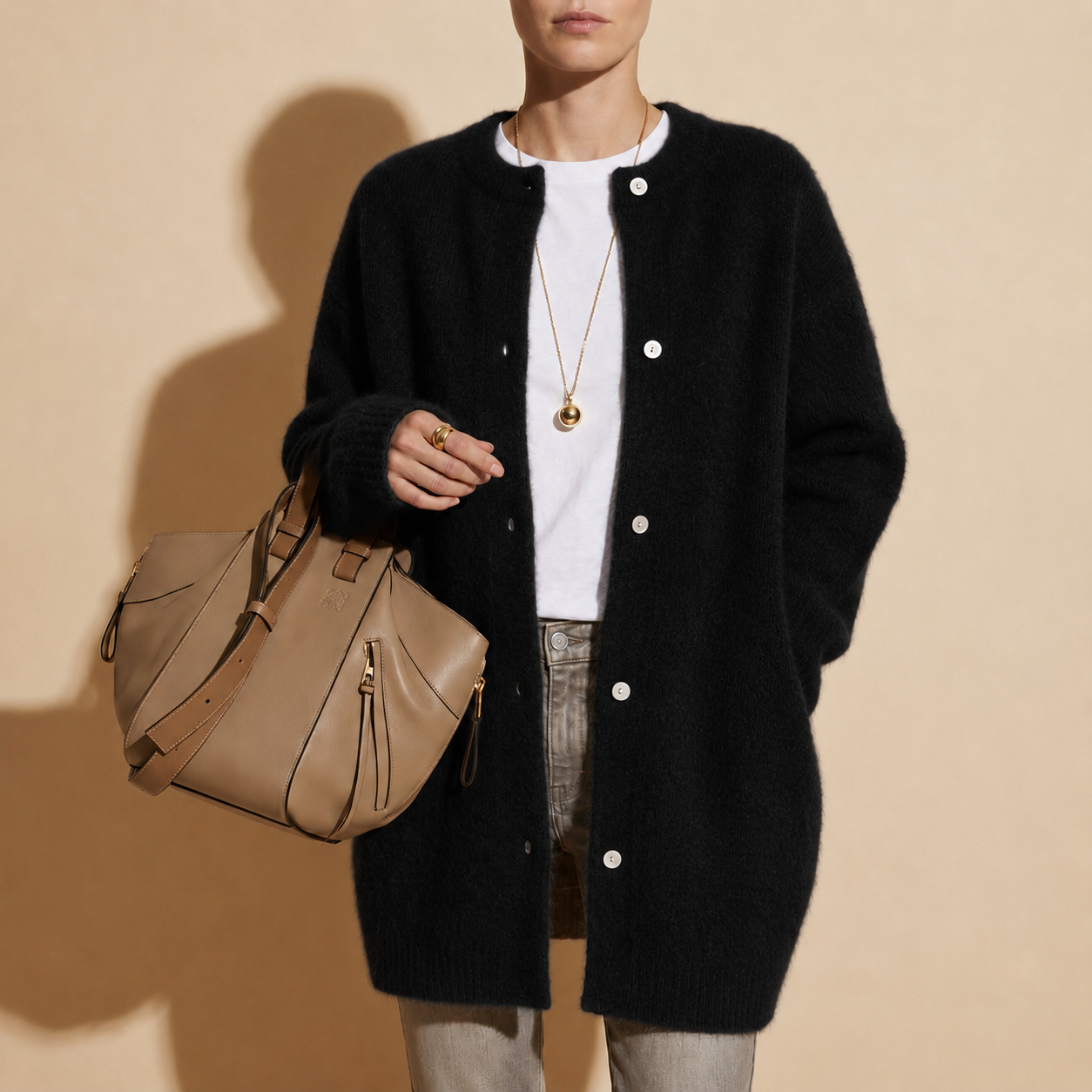 Women's Cardigan Sweater – Long Button Front Cardigan