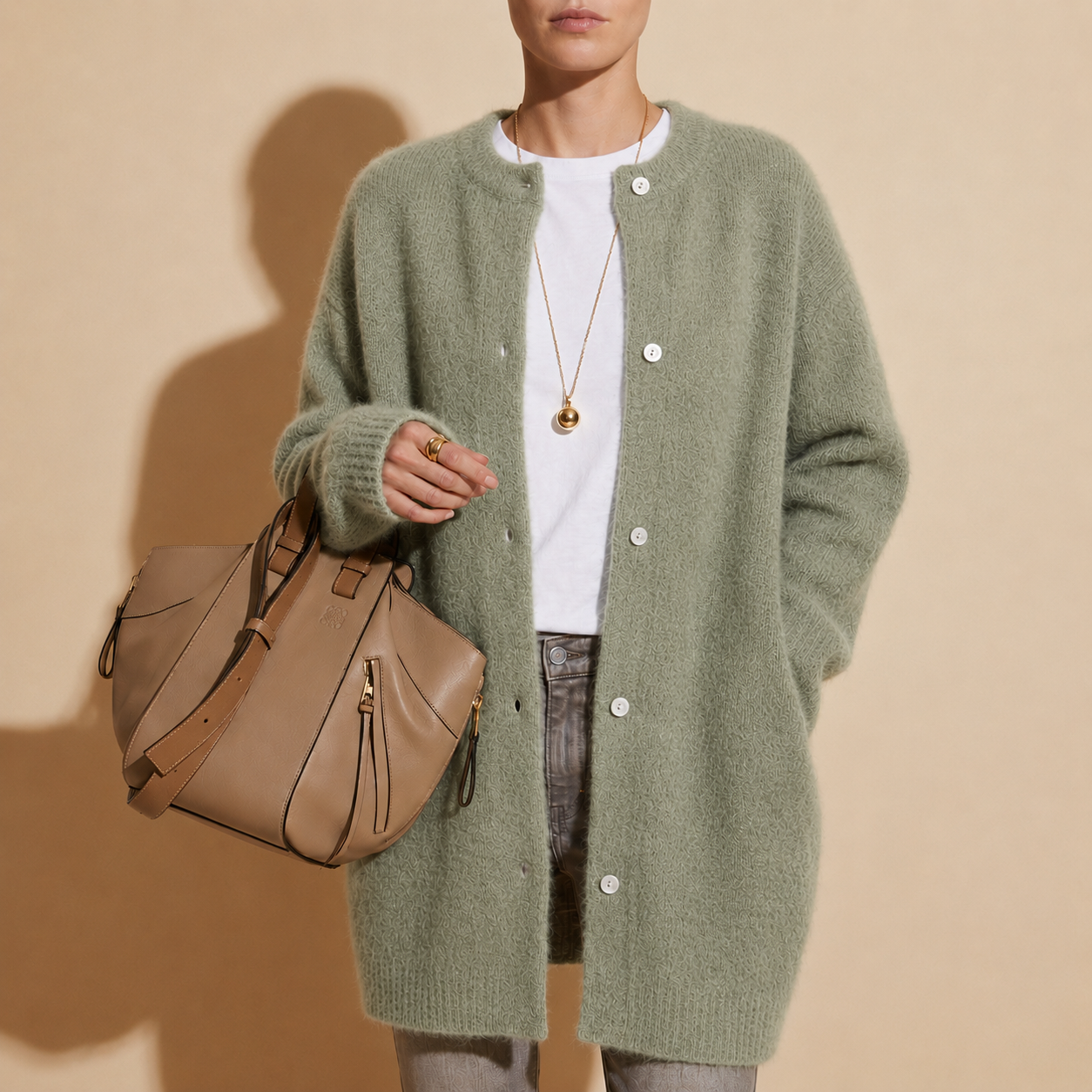 Women's Cardigan Sweater – Long Button Front Cardigan