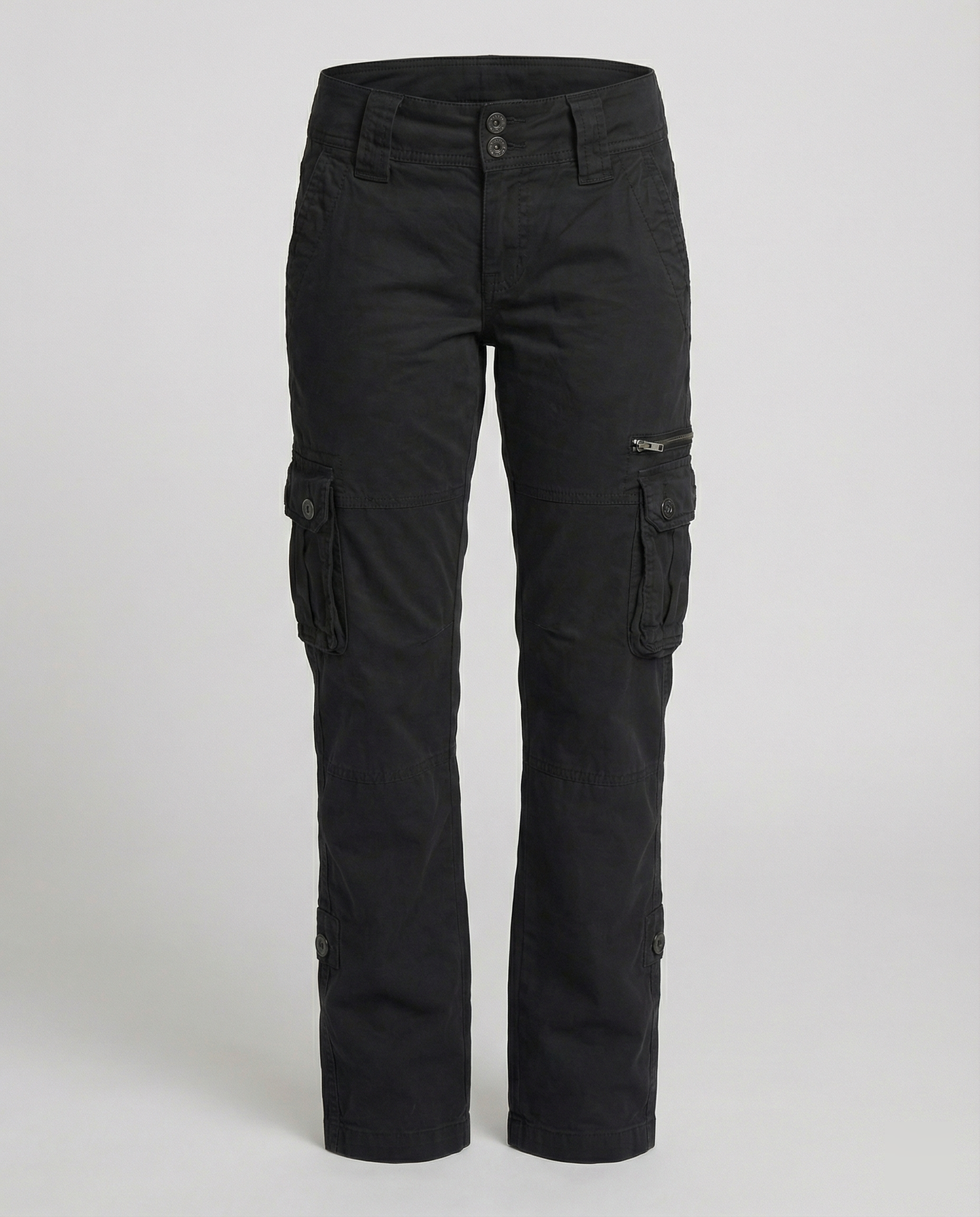 Women's Cargo Pants – Straight-Leg Utility Pocket Trousers