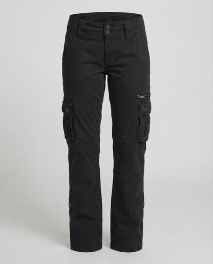 Women's Cargo Pants – Straight-Leg Utility Pocket Trousers