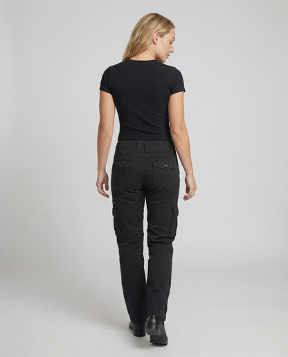 Women's Cargo Pants – Straight-Leg Utility Pocket Trousers