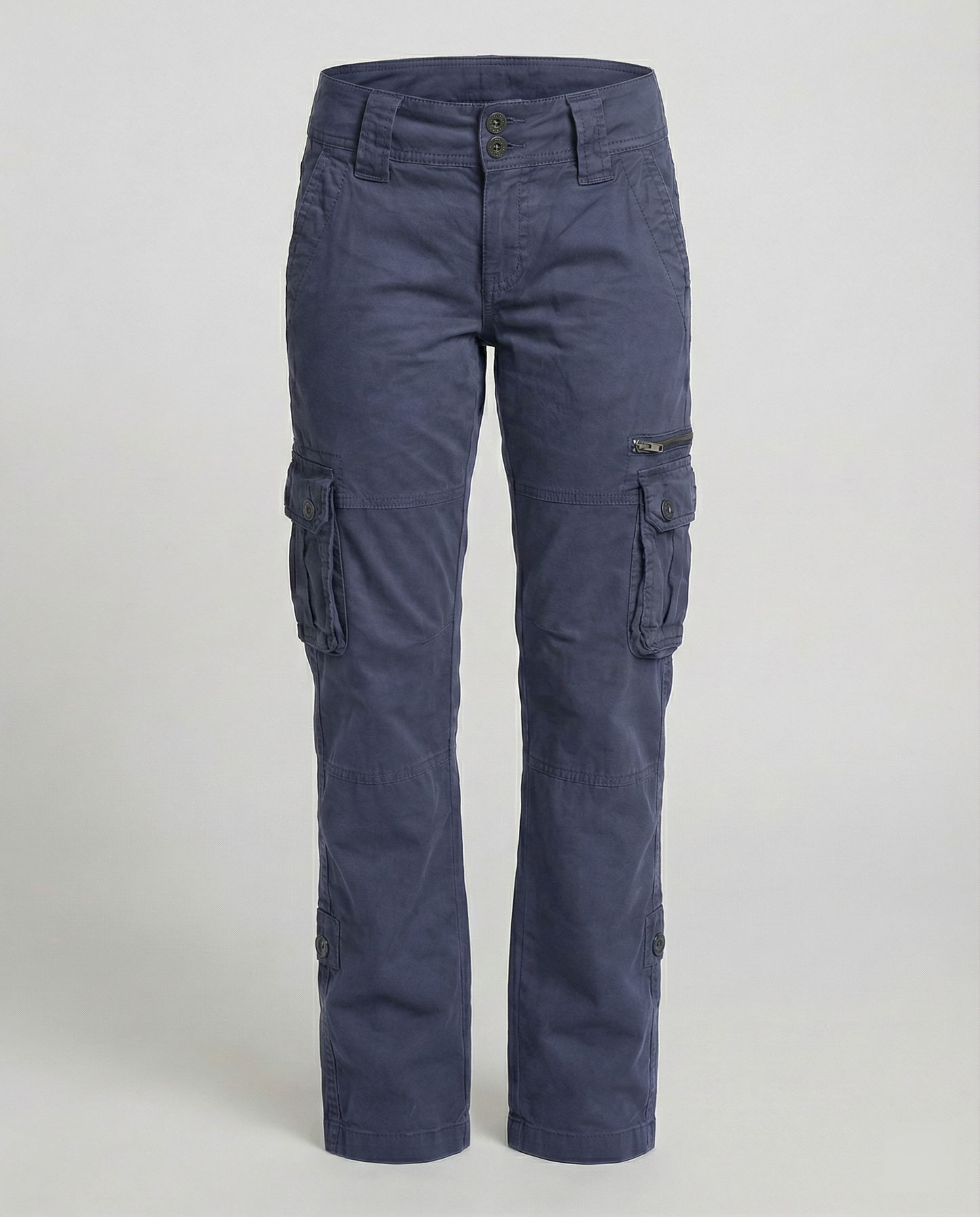 Women's Cargo Pants – Straight-Leg Utility Pocket Trousers