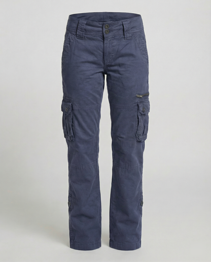 Women's Cargo Pants – Straight-Leg Utility Pocket Trousers