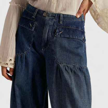 Women's Dress Pants – Balloon Leg Denim Trousers