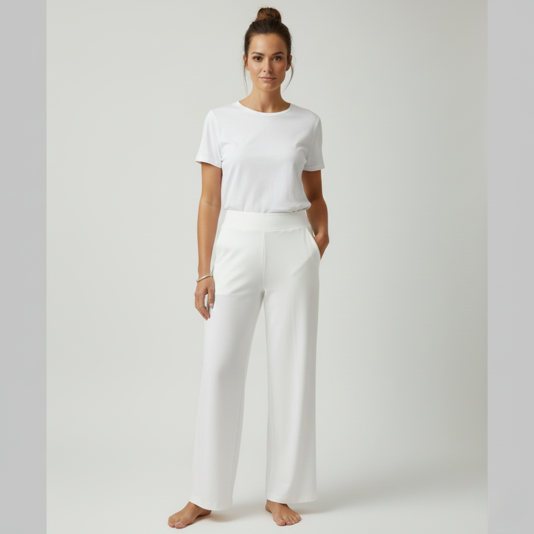 Women's Dress Pants – Wide Leg Pull-On Trousers