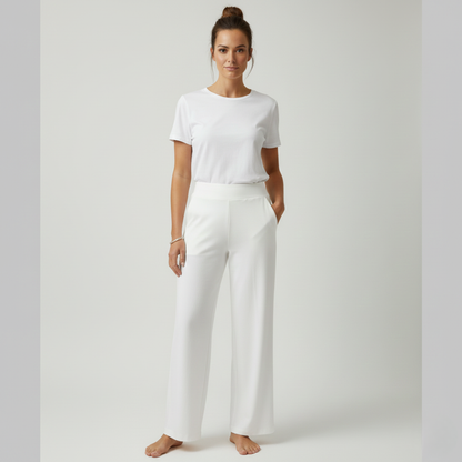 Women's Dress Pants – Wide Leg Pull-On Trousers