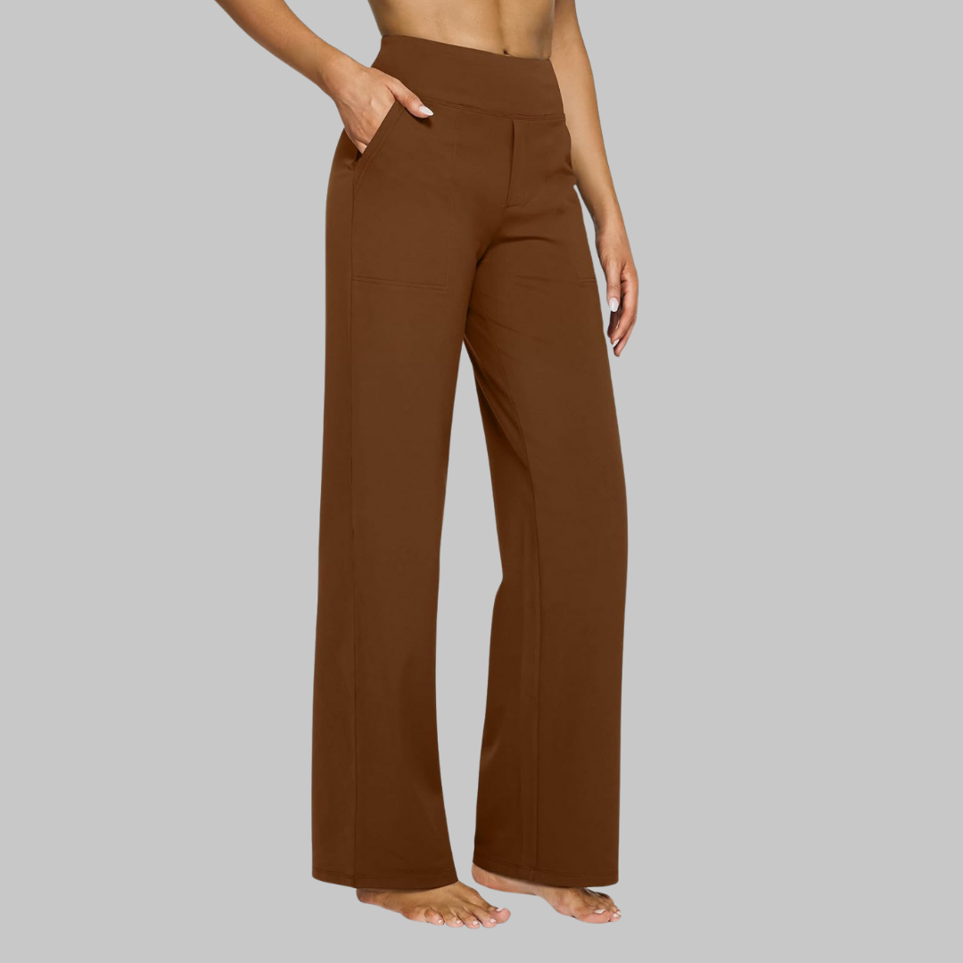 Women's Dress Pants – Wide Leg Pull-On Trousers