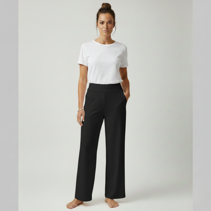 Women's Dress Pants – Wide Leg Pull-On Trousers