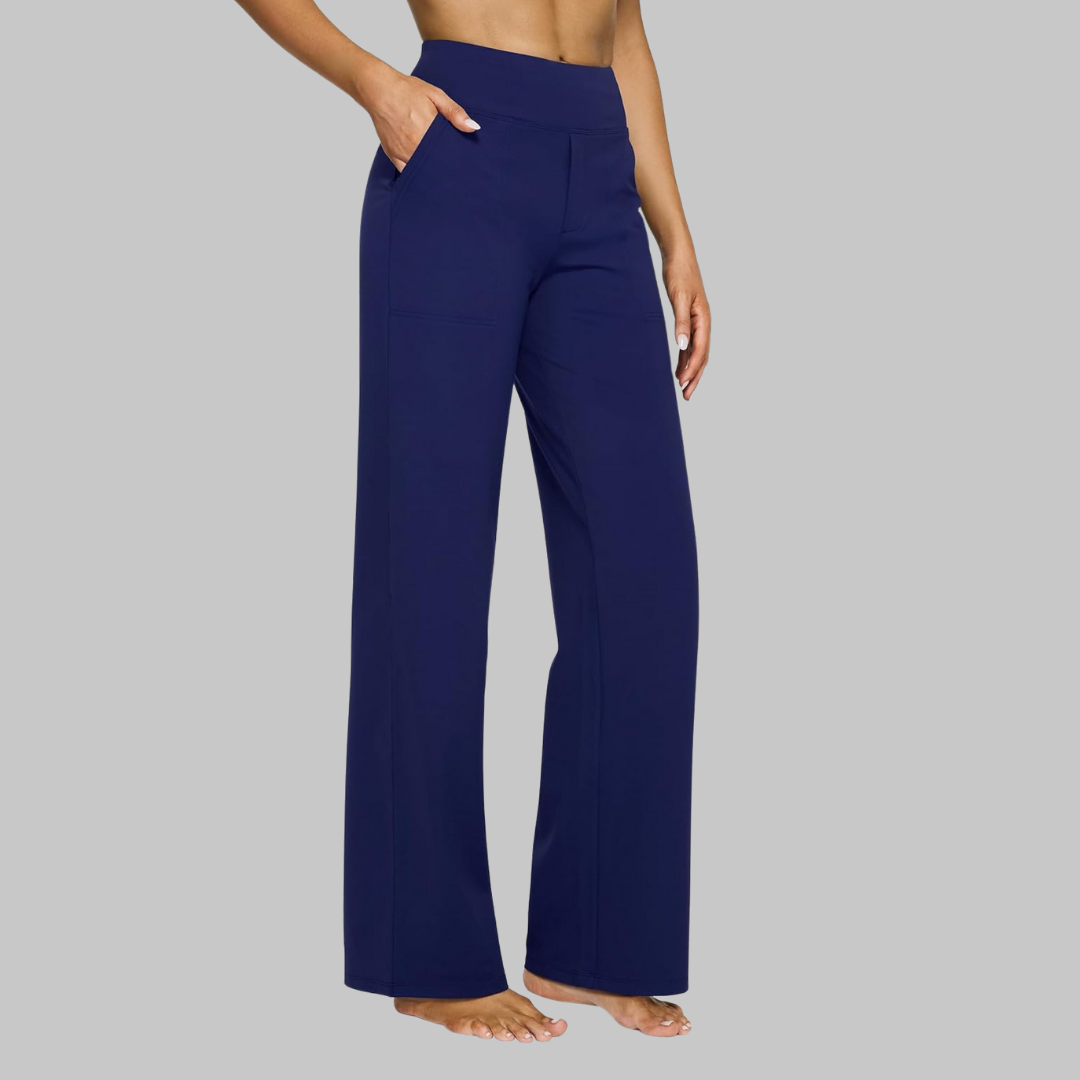 Women's Dress Pants – Wide Leg Pull-On Trousers