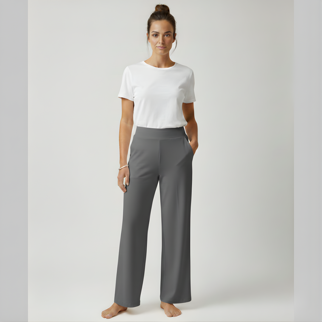Women's Dress Pants – Wide Leg Pull-On Trousers