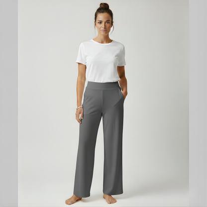 Women's Dress Pants – Wide Leg Pull-On Trousers