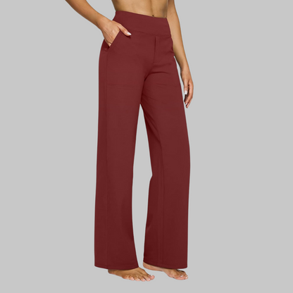 Women's Dress Pants – Wide Leg Pull-On Trousers