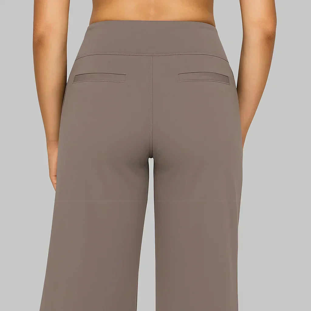 Women's Dress Pants – Wide Leg Pull-On Trousers