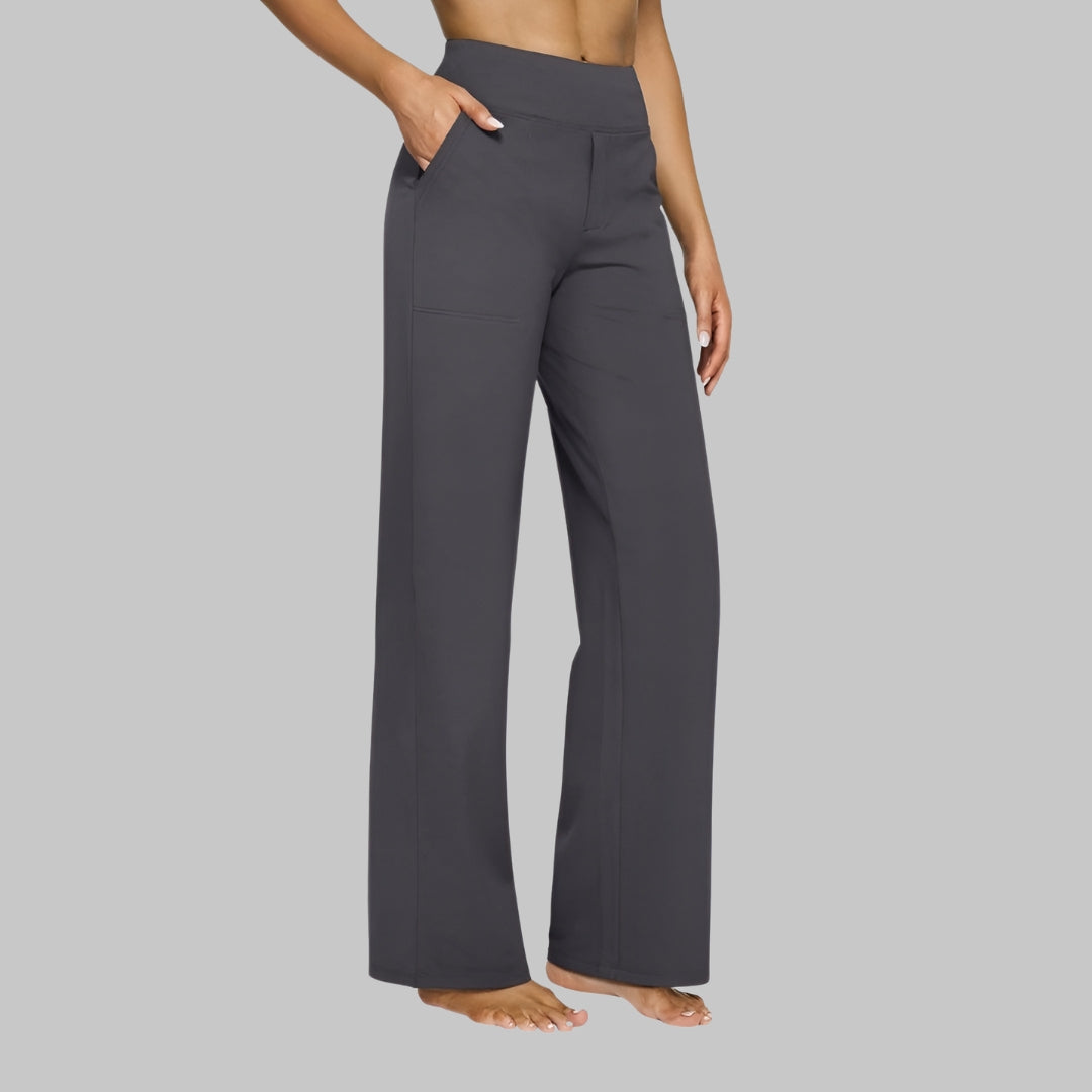 Women's Dress Pants – Wide Leg Pull-On Trousers