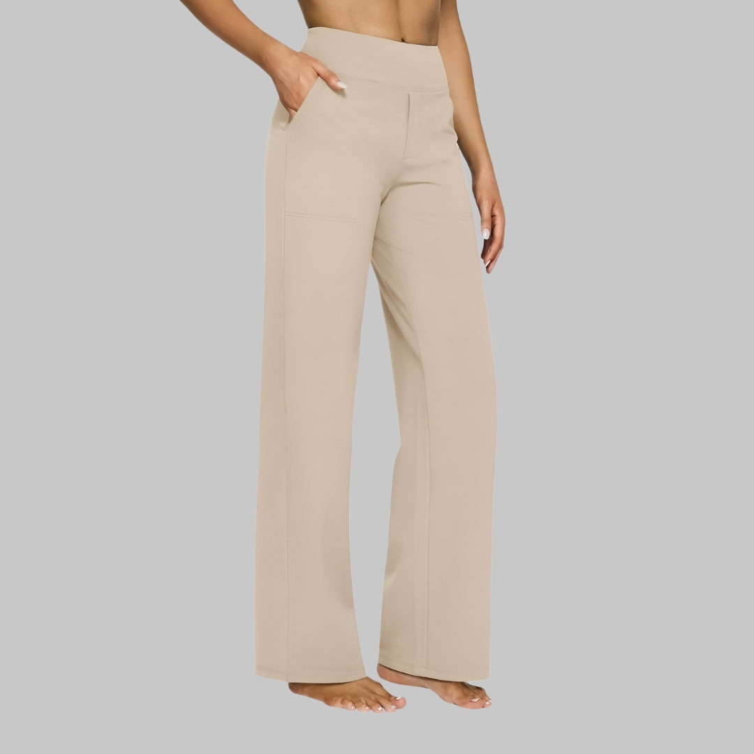 Women's Dress Pants – Wide Leg Pull-On Trousers