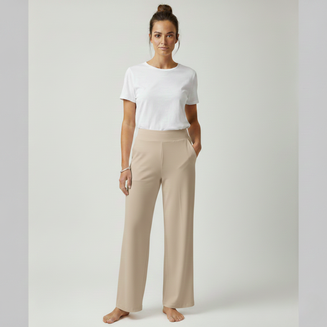 Women's Dress Pants – Wide Leg Pull-On Trousers