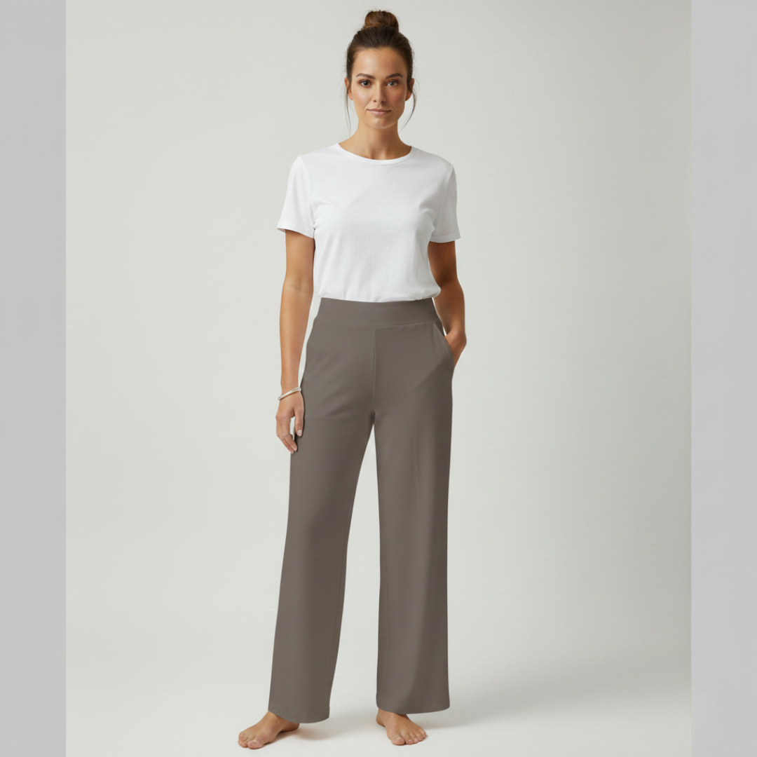 Women's Dress Pants – Wide Leg Pull-On Trousers
