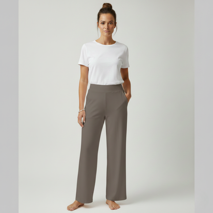Women's Dress Pants – Wide Leg Pull-On Trousers