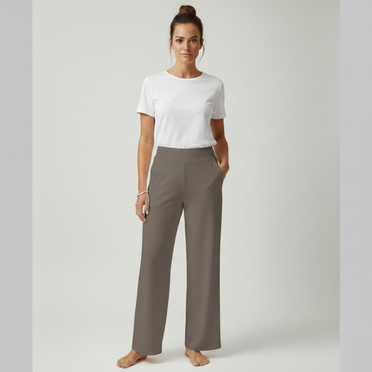 Women's Dress Pants – Wide Leg Pull-On Trousers