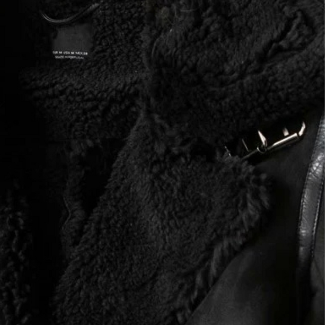 Women's Jacket – Belted Shearling Moto Jacket