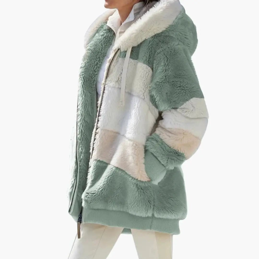 Women's Jacket – Hooded Zip Fleece Jacket
