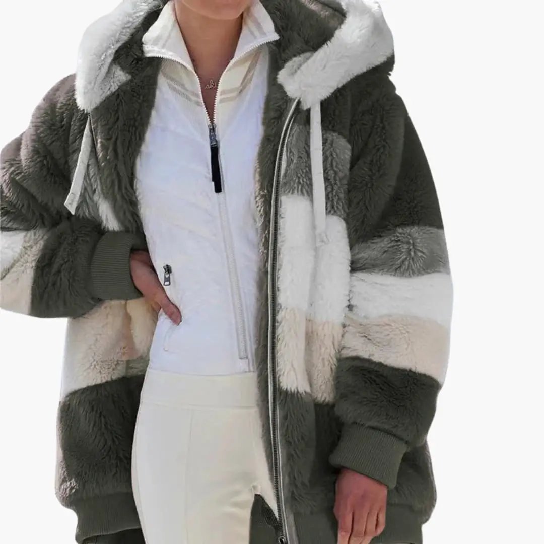 Women's Jacket – Hooded Zip Fleece Jacket