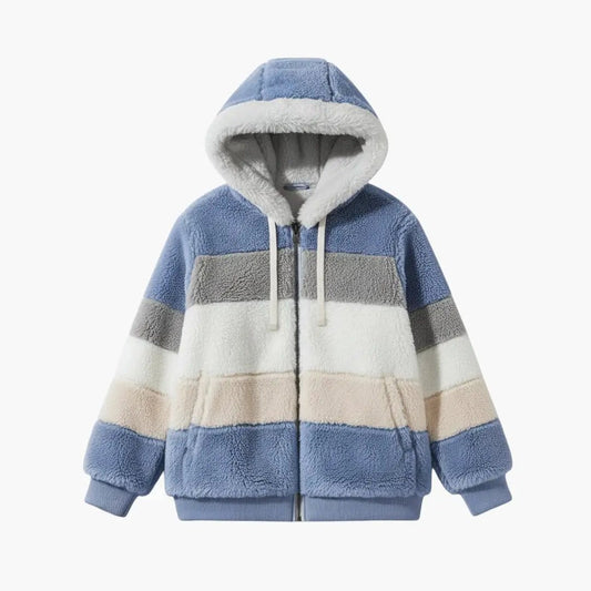 Women's Jacket – Hooded Zip Fleece Jacket