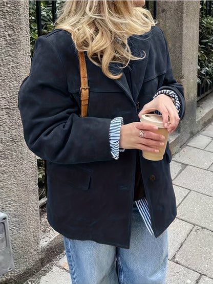 Women's Jacket – Lapel Collar & Button Front