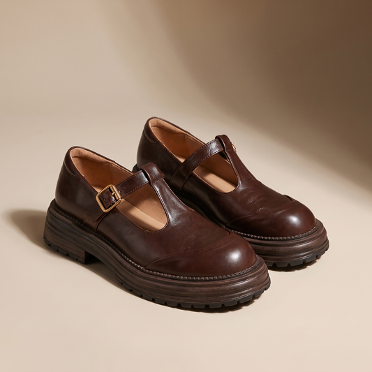 Women's Mary Jane Shoes – Adjustable Strap Flats