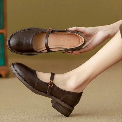 Women's Mary Jane Shoes – Classic Buckle Strap Flats