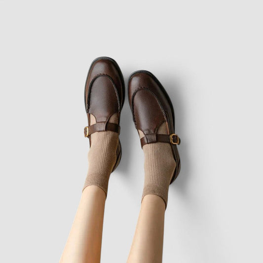 Women's Mary Jane Shoes – T-Bar Buckle Strap Comfort Flats