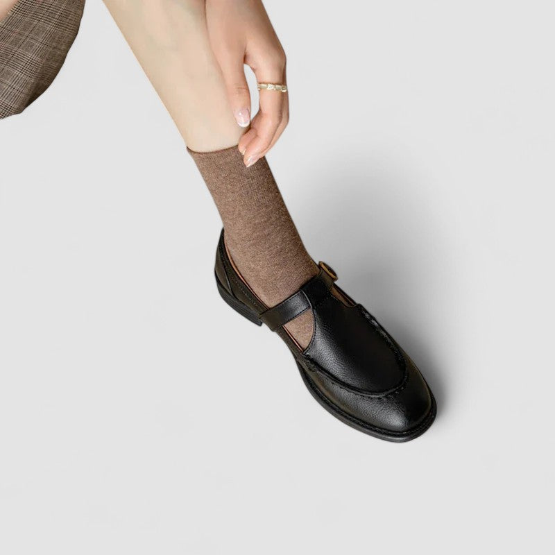 Women's Mary Jane Shoes – T-Bar Buckle Strap Comfort Flats