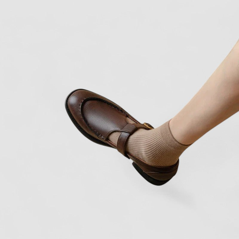 Women's Mary Jane Shoes – T-Bar Buckle Strap Comfort Flats