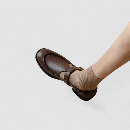 Women's Mary Jane Shoes – T-Bar Buckle Strap Comfort Flats