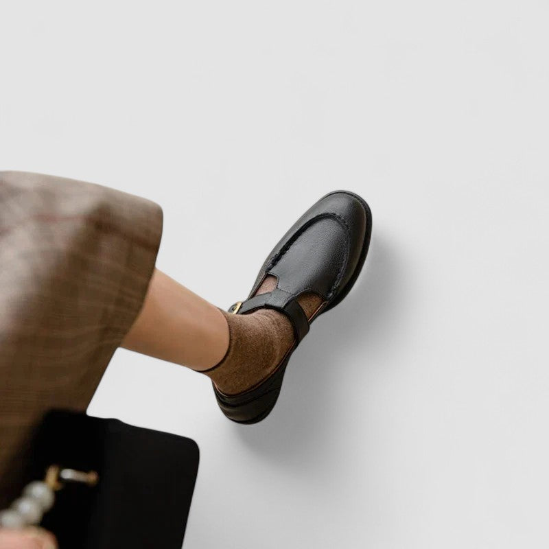 Women's Mary Jane Shoes – T-Bar Buckle Strap Comfort Flats