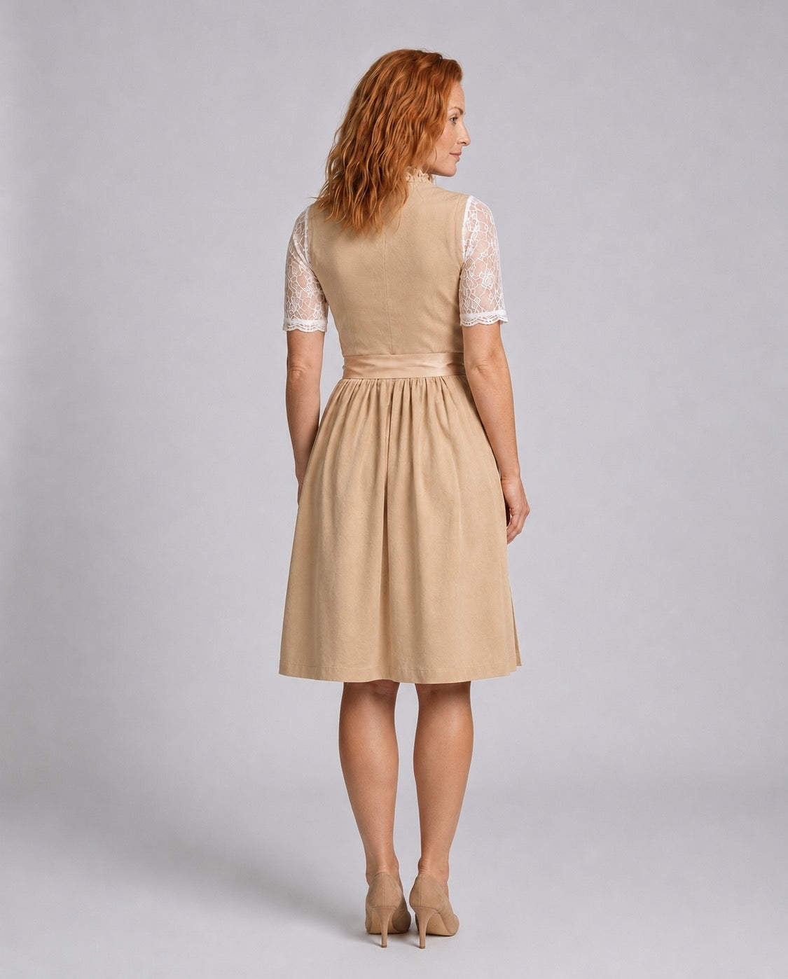 Women's Oktoberfest Dress Costume – Lace Trim Dirndl Dress