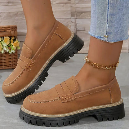 Women's Orthopedic Loafers – Platform Penny Slip-On Shoes