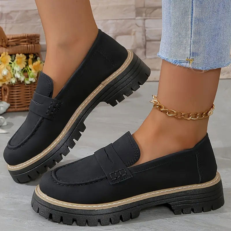 Women's Orthopedic Loafers – Platform Penny Slip-On Shoes