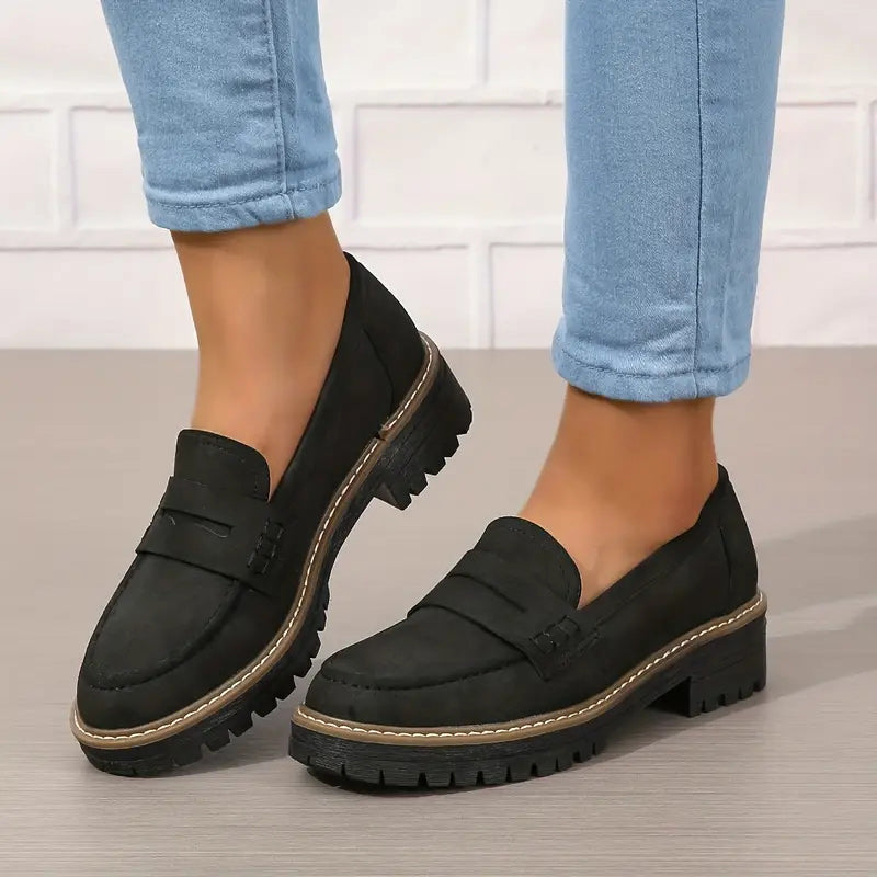 Women's Orthopedic Loafers – Platform Penny Slip-On Shoes