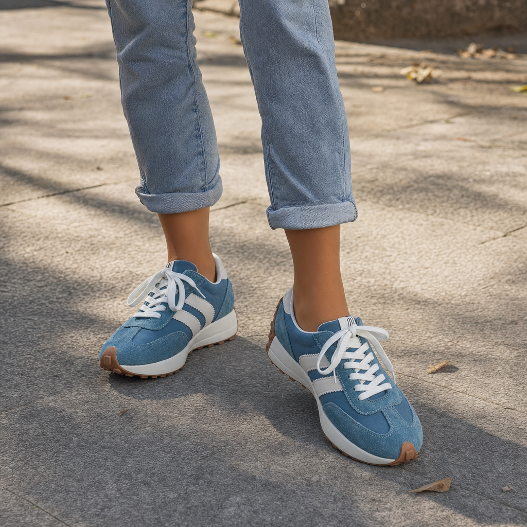 Women's Orthopedic Sneakers – Lightweight Lace-Up Casual Trainers