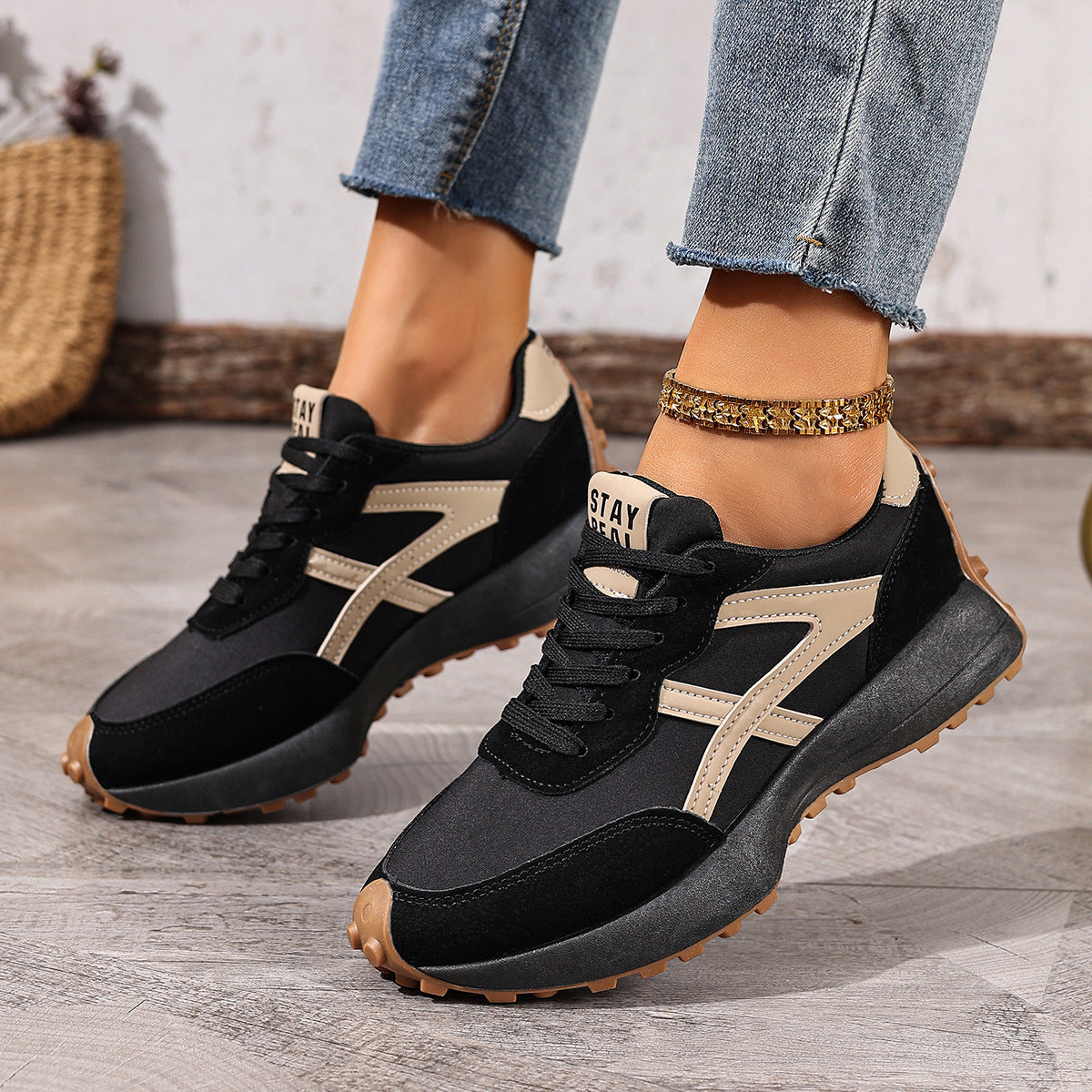 Women's Orthopedic Sneakers – Lightweight Lace-Up Casual Trainers
